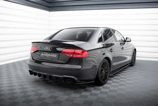 Maxton Design Rear Valance For B8/B8 Facelift Audi A4/A4 S-Line Sedan (Single Tips)